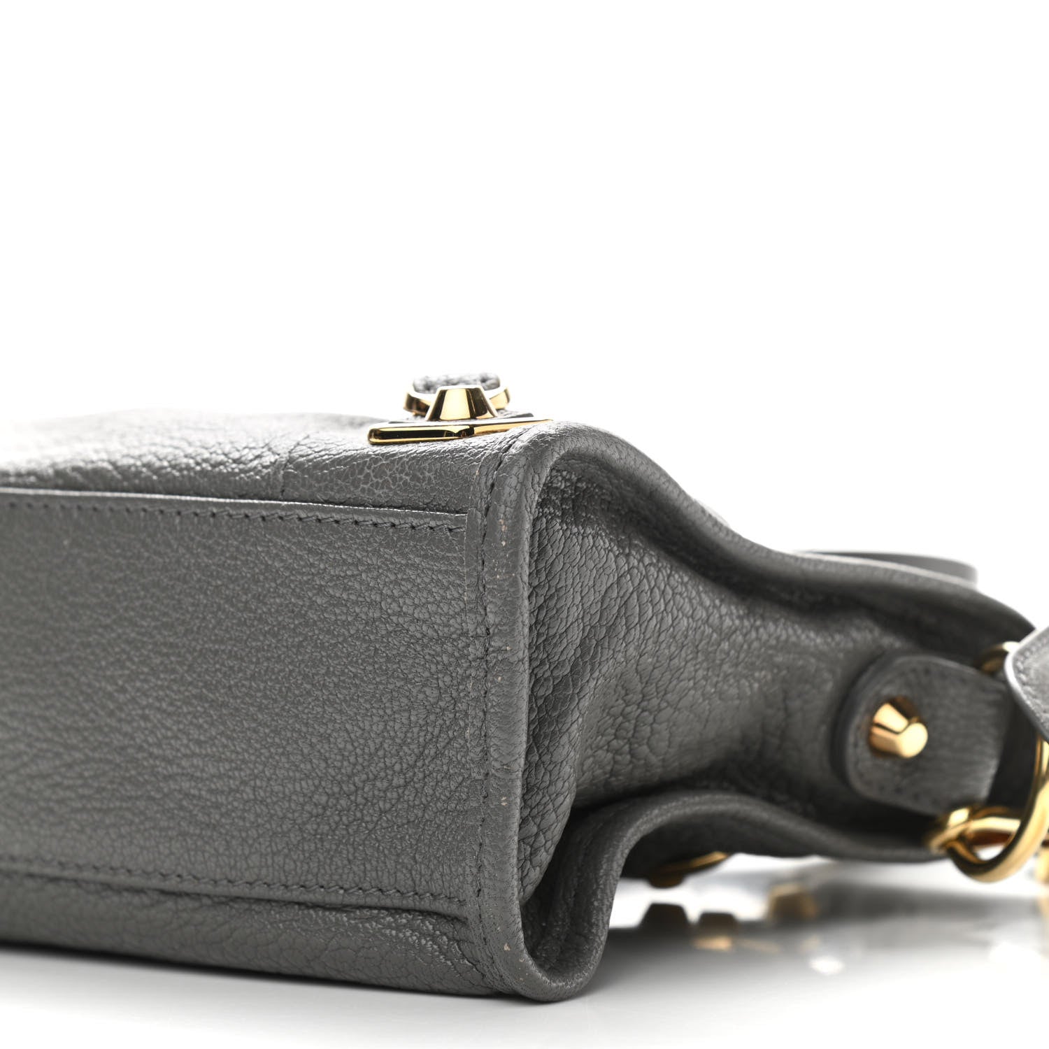 Balenciaga Chevre Gold Metallic Edge Hardware Mini City Gris Acier 11 of 11