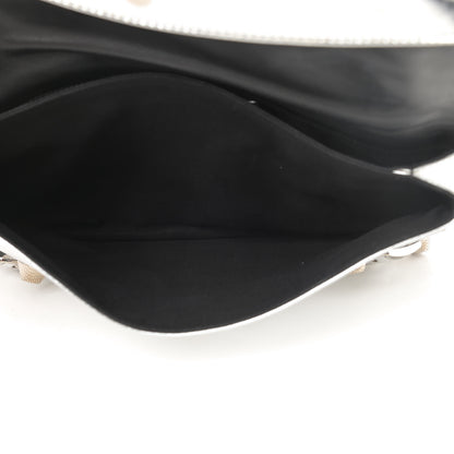 Balenciaga Laminated Calfskin Giant 21 Silver Hardware Envelope Clutch Silver 6 of 15