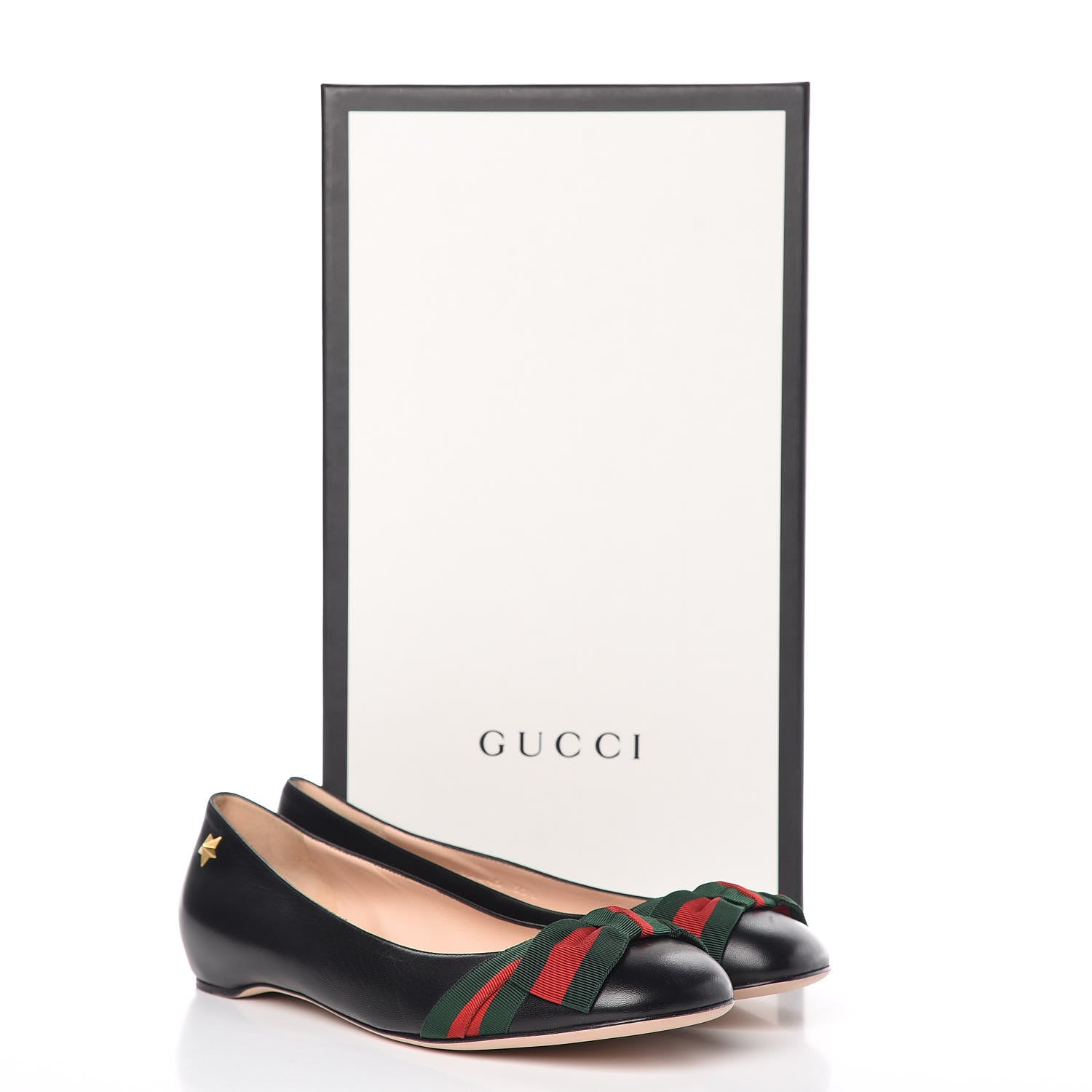Gucci Calfskin Web Ballerina Flat 39.5 Black 9 of 9