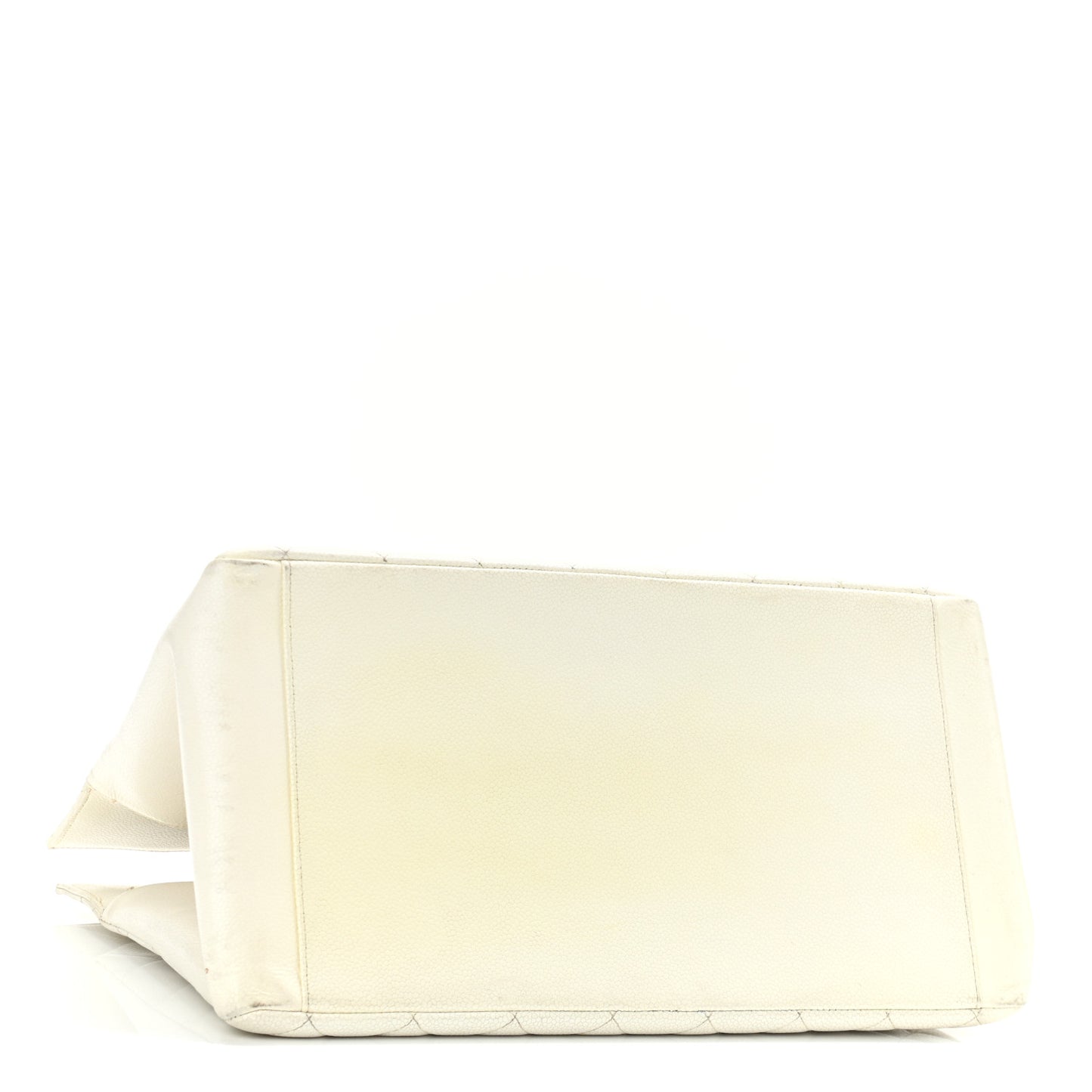 Caviar Quilted CC Tote White