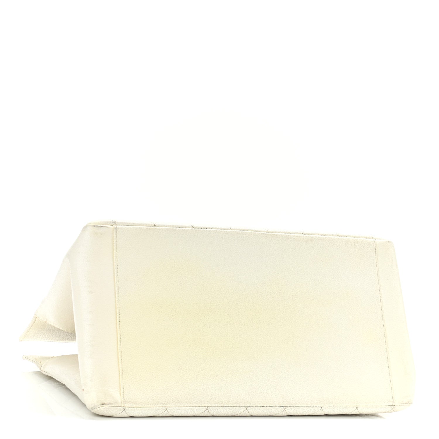 Chanel Caviar Quilted CC Tote White 4 of 17