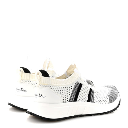 Christian Dior Technical Knit Run'n'Dior Sneakers 40 White Black 5 of 9
