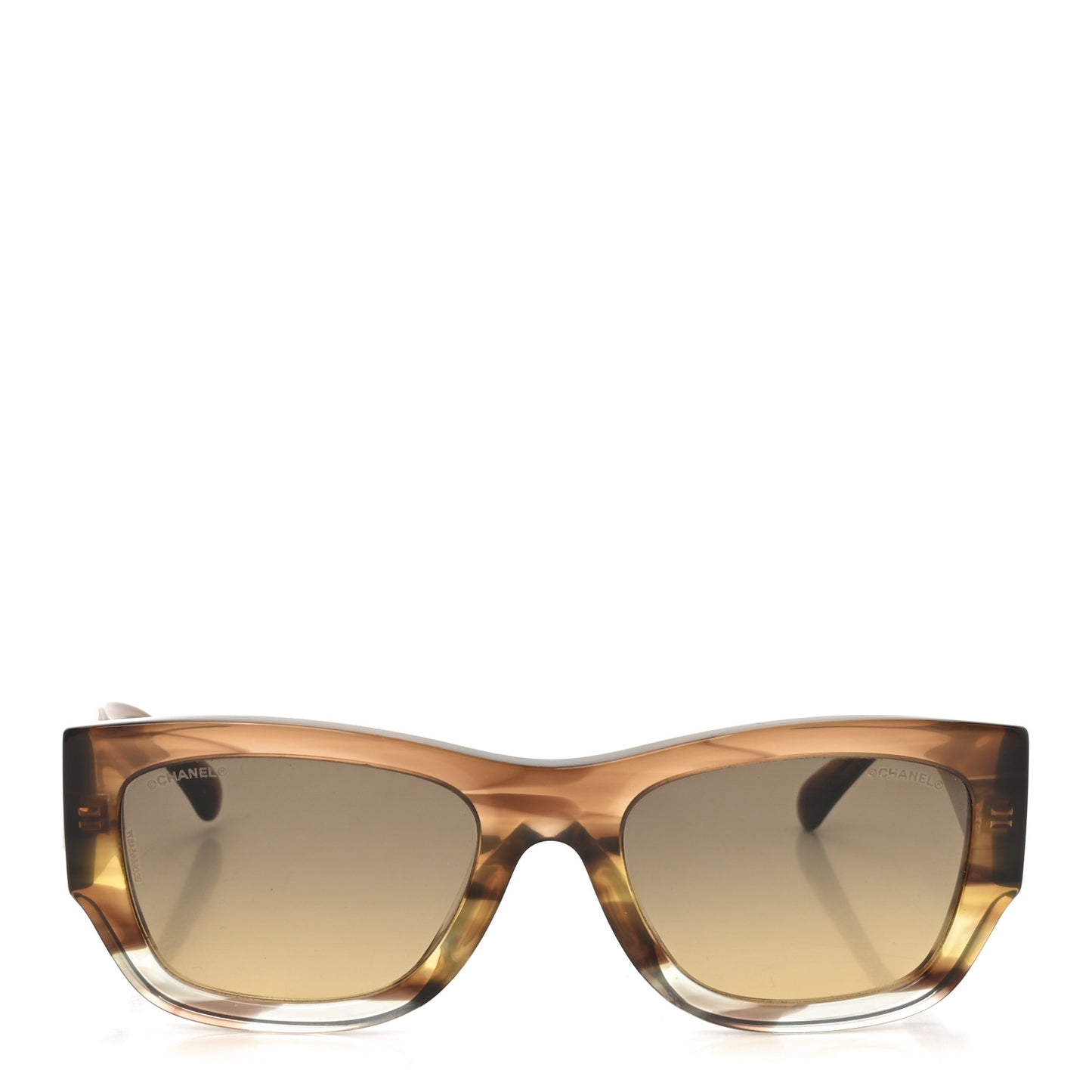 Acetate Rectangle Sunglasses 5507 Brown Orange