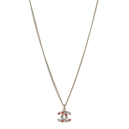 Chanel Crystal CC Necklace Gold Multicolor 1 of 3
