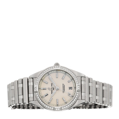 Breitling Stainless Steel Diamond Bezel 32mm Chronomat Quartz Watch Silver A77310591A1A1 2 of 4