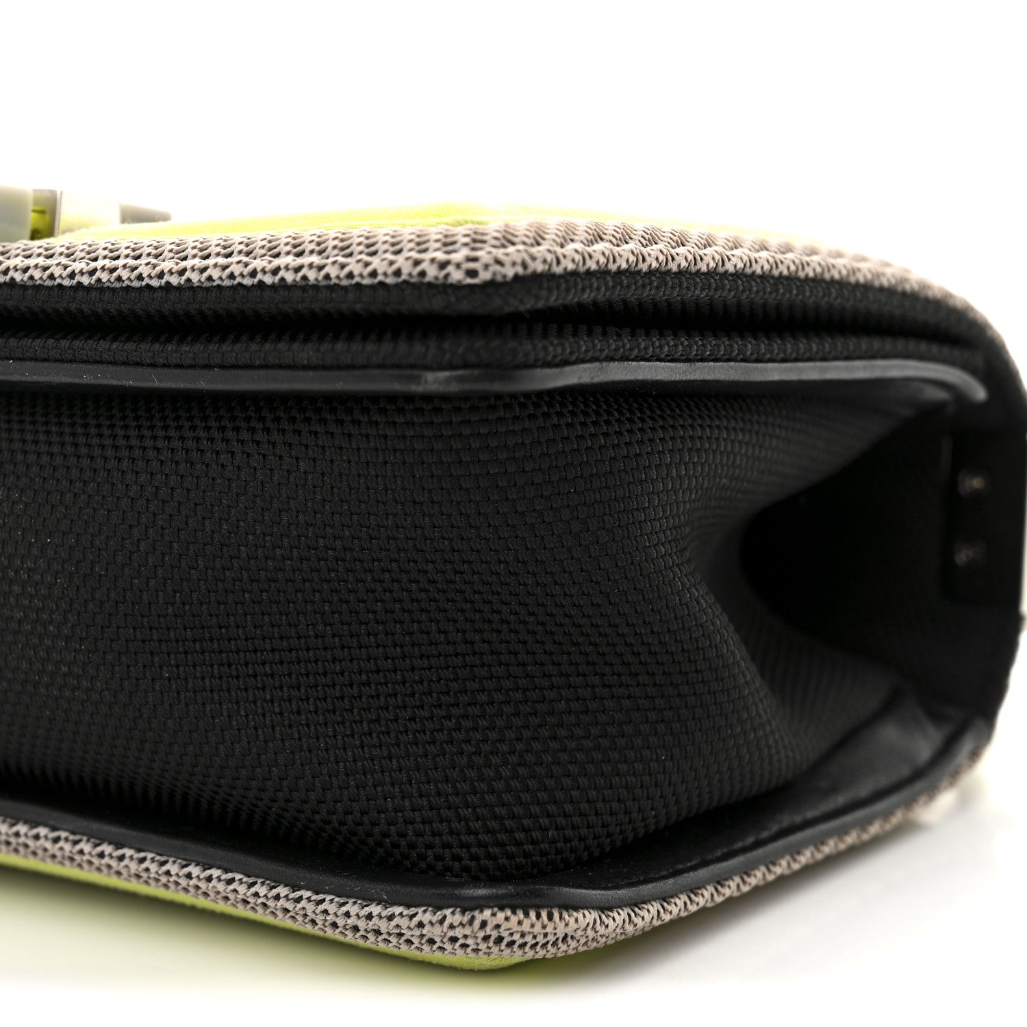 Chanel Canvas Quilted Small Fluo Boy Flap Black Grey Yellow 10 of 10