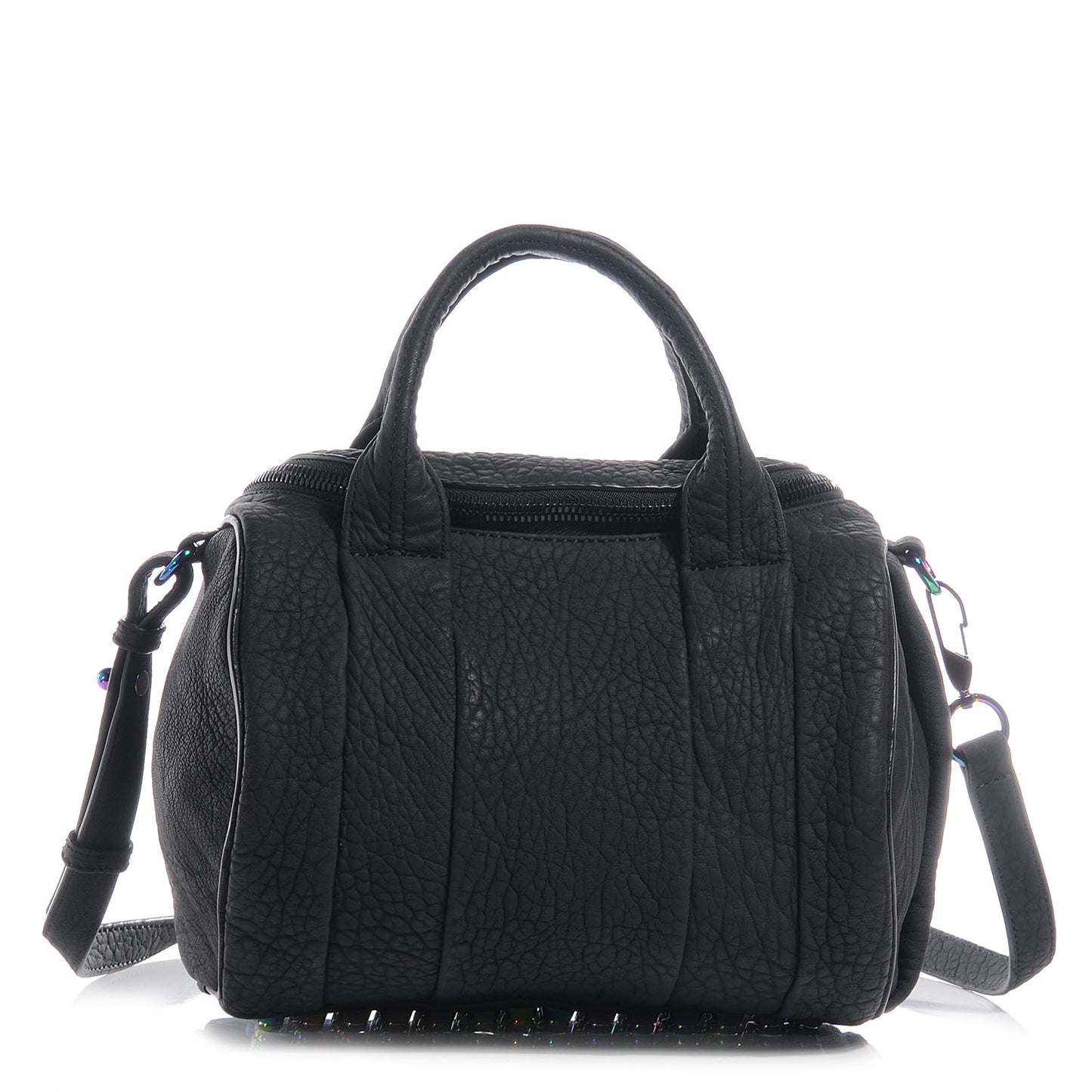 Pebbled Leather Rockie Iridescent Hardware Black