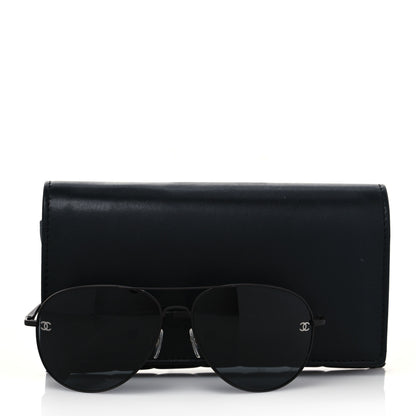 Chanel Aviator CC Sunglasses 4189-T-Q Matte Brown Dark Grey 8 of 8
