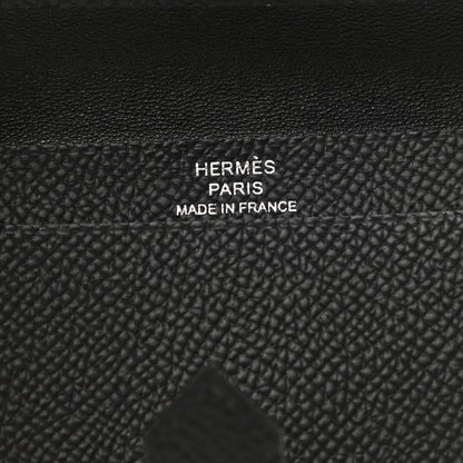 Hermes Epsom Monochrome Bearn Card Holder Wallet Black 5 of 5