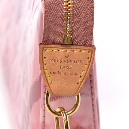 Louis Vuitton Vernis Ikat Pochette Accessories NM Rose Velours 10 of 11