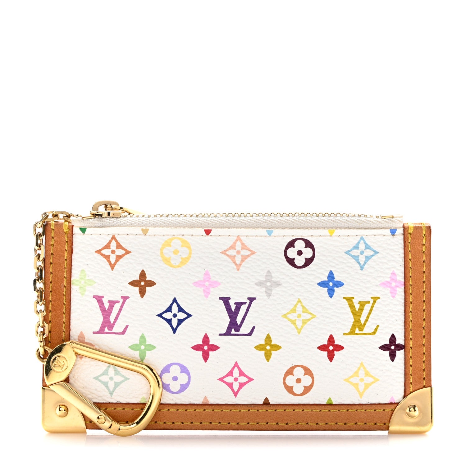 Louis Vuitton Monogram Multicolor Key Pouch White 1 of 6