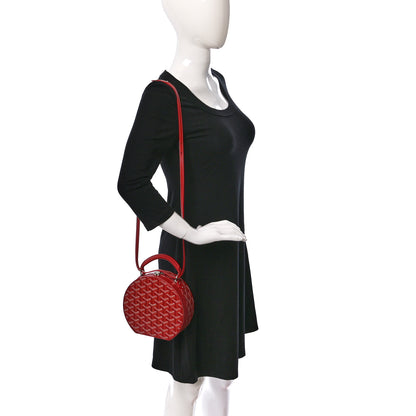 Goyard Goyardine Alto Hatbox Red 2 of 9