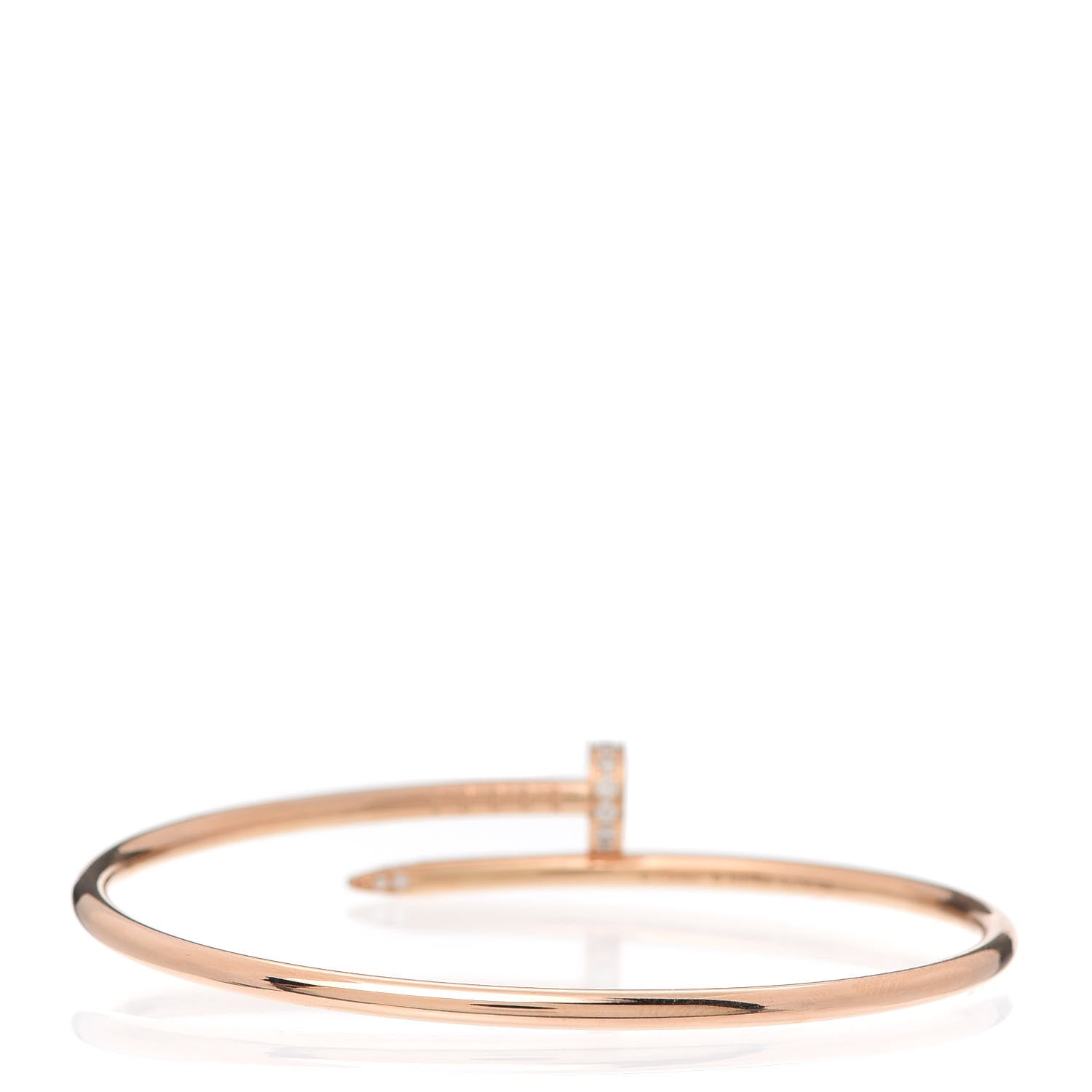 Cartier 18K Pink Gold Diamond Small Juste Un Clou Bracelet 16 3 of 7