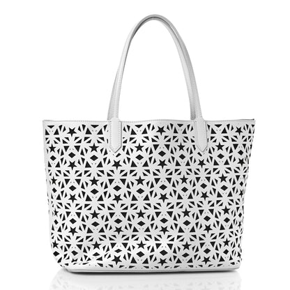 Givenchy Calfskin Lazer Cut Medium Antigona Tote Black White 5 of 13
