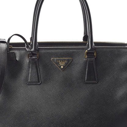 Prada Saffiano Large Galleria Double Zip Tote Black 7 of 9