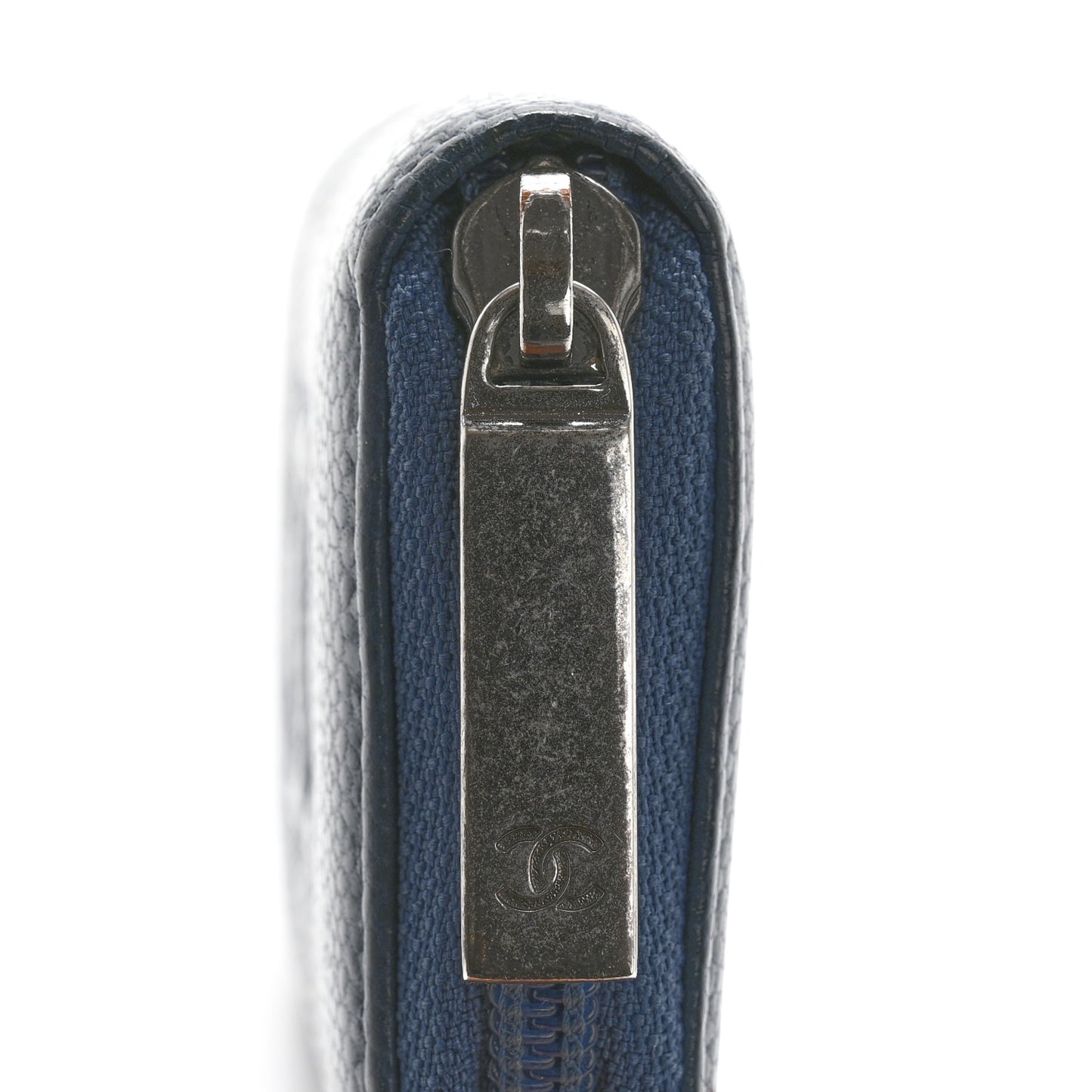 Caviar Timeless CC Zip Around Coin Purse Blue