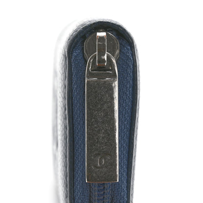 Chanel Caviar Timeless CC Zip Around Coin Purse Blue 8 of 11