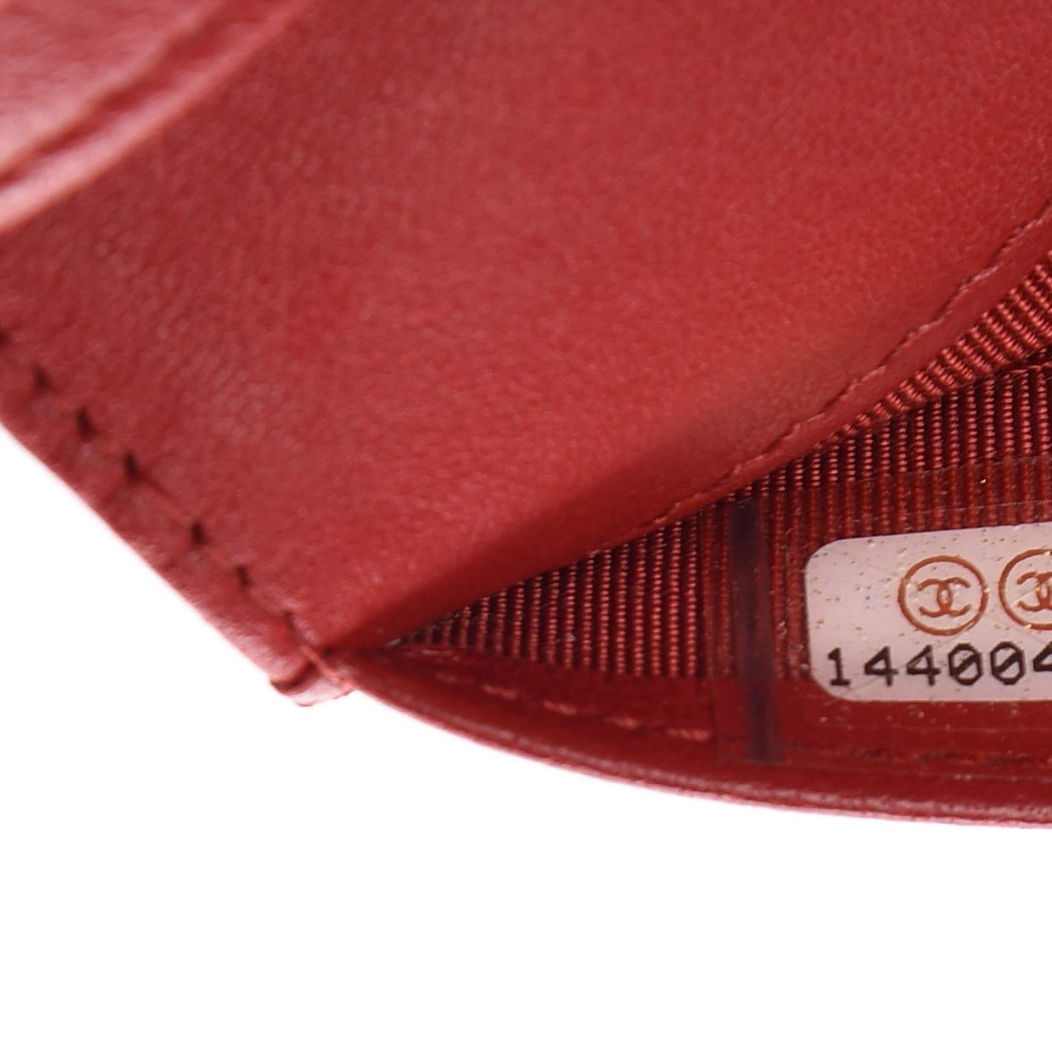 Chanel Lambskin Quilted Zipped Pocket Wallet Red 7 of 7