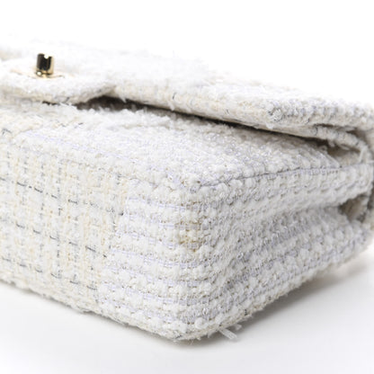 Chanel Tweed Patchwork Medium Double Flap White 7 of 11