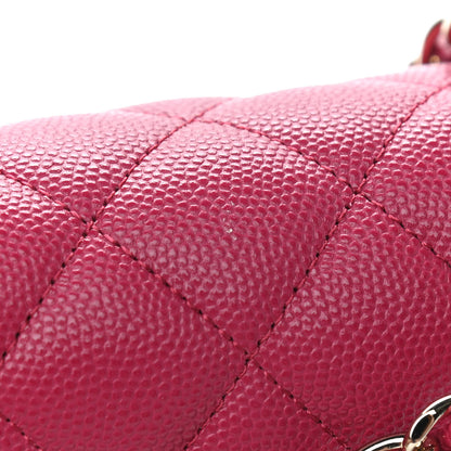 Chanel Caviar Quilted Small Double Flap Dark Pink 10 of 10