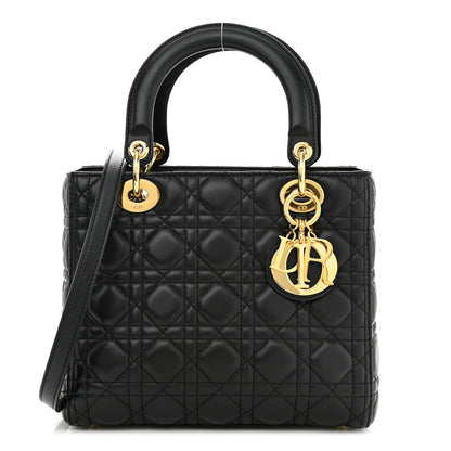 Christian Dior Lambskin Cannage Medium Lady Dior Black 1 of 10