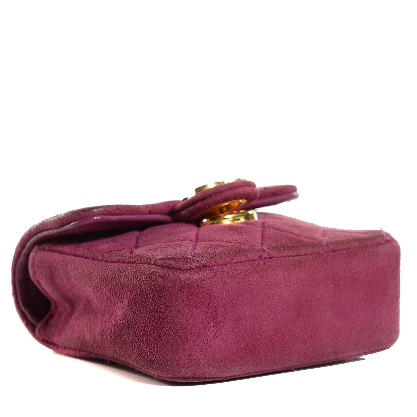 Suede Quilted Micro Flap Pink
