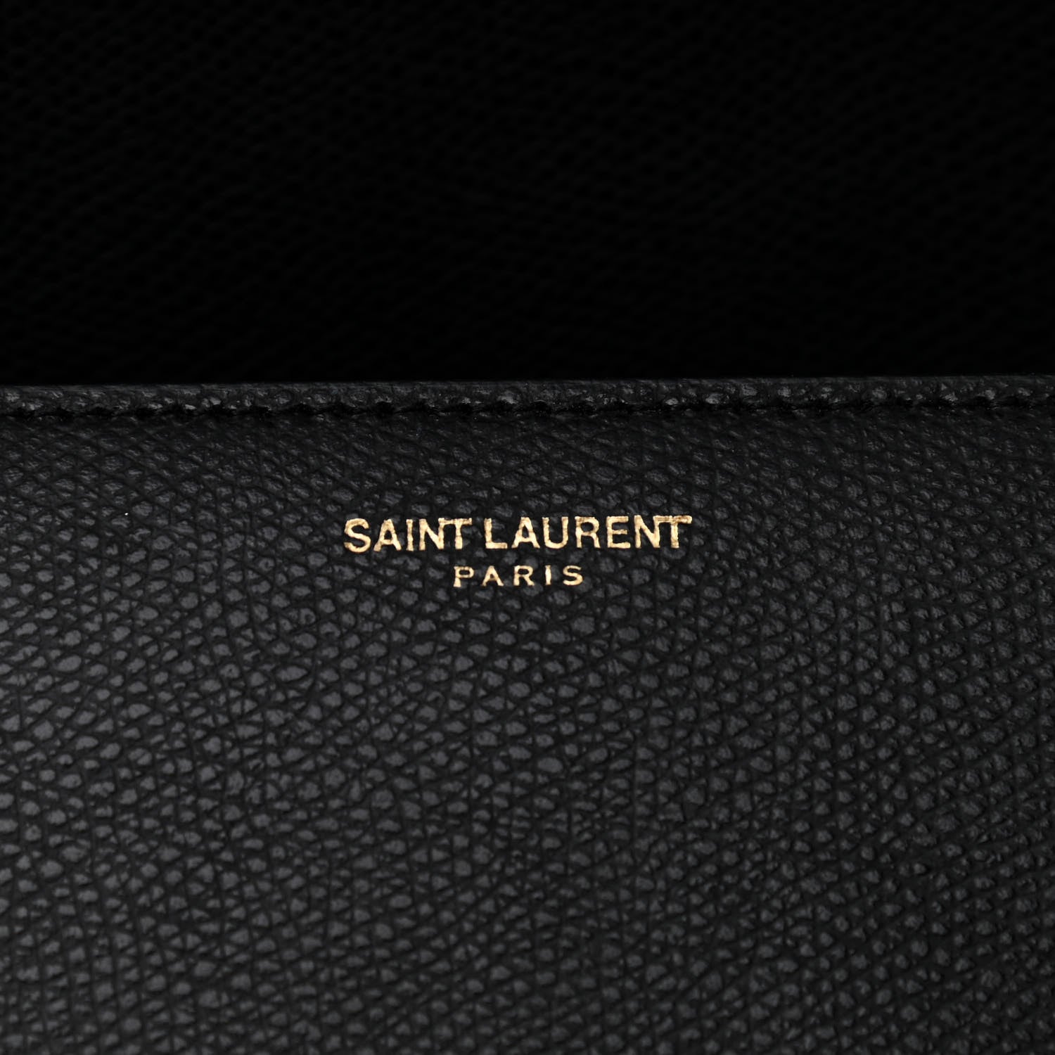 Saint Laurent Textured Calfskin Medium Classic Monogram Universite Bag Black 7 of 10