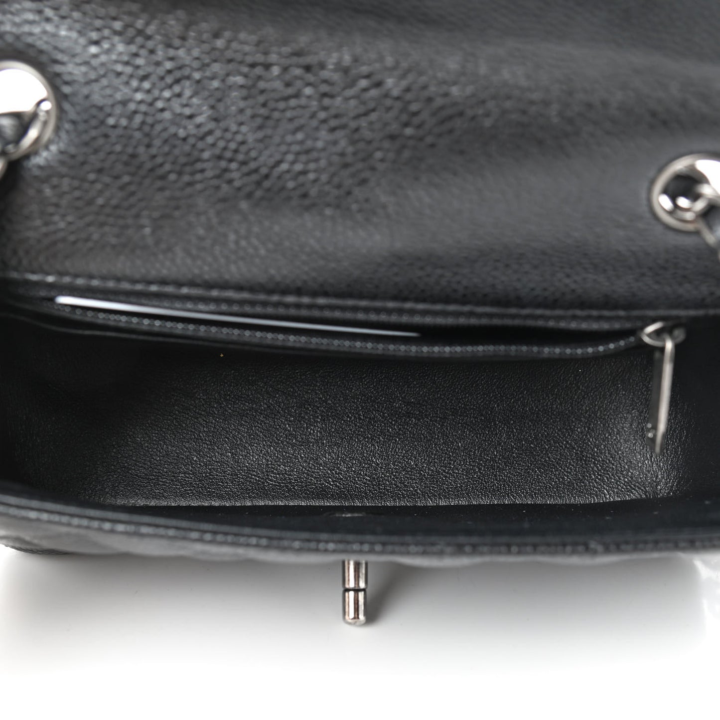 Caviar Quilted Mini Rectangular Flap Black