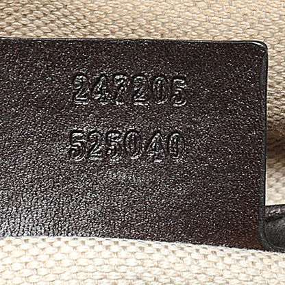 Gucci Monogram Selleria Calfskin Vintage Web Medium Boston Beige Ebony Cocoa 4 of 9