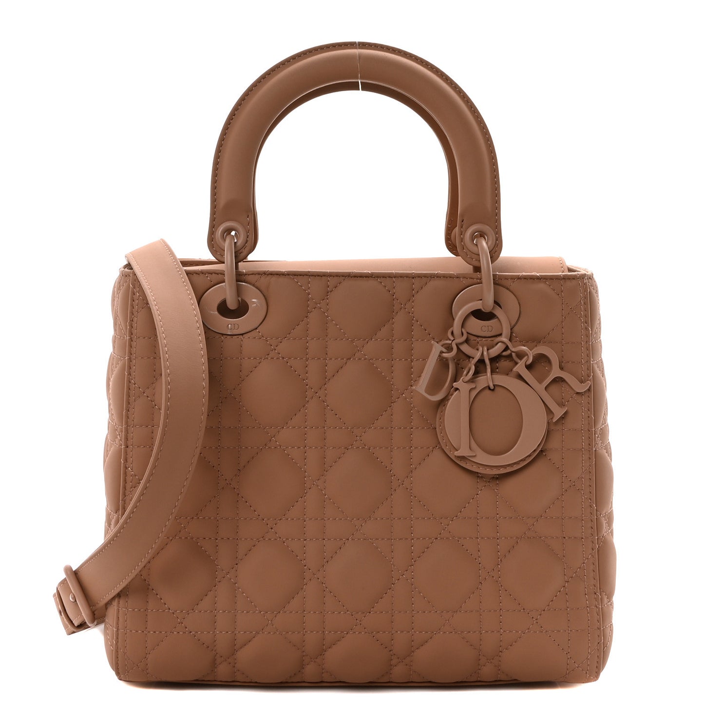 Ultra Matte Calfskin Cannage Medium Lady Dior Beige