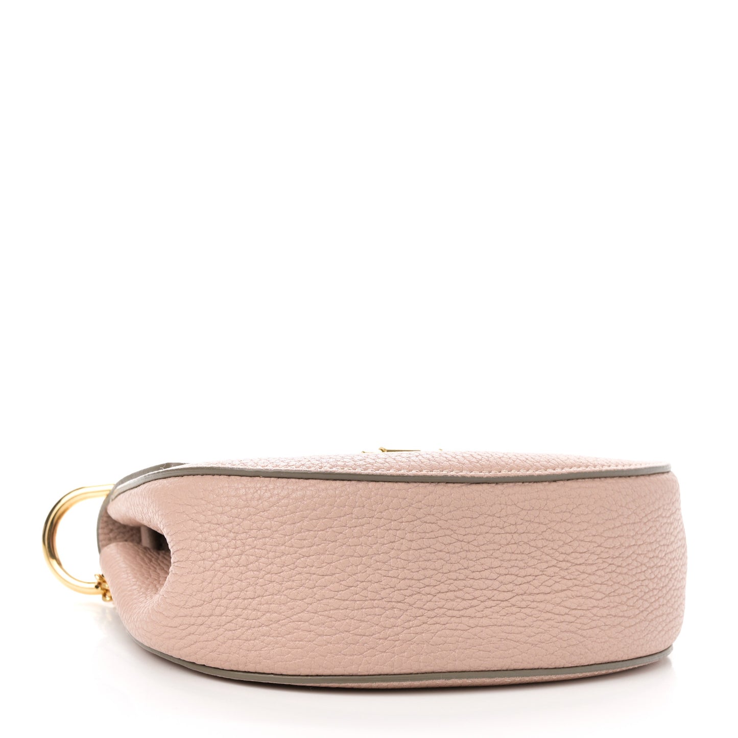Grained Lambskin Mini Drew Shoulder Bag Cement Pink