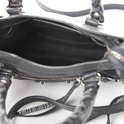 Balenciaga Agneau Classic Silver Hardware Nano City Gris Fossile 4 of 7