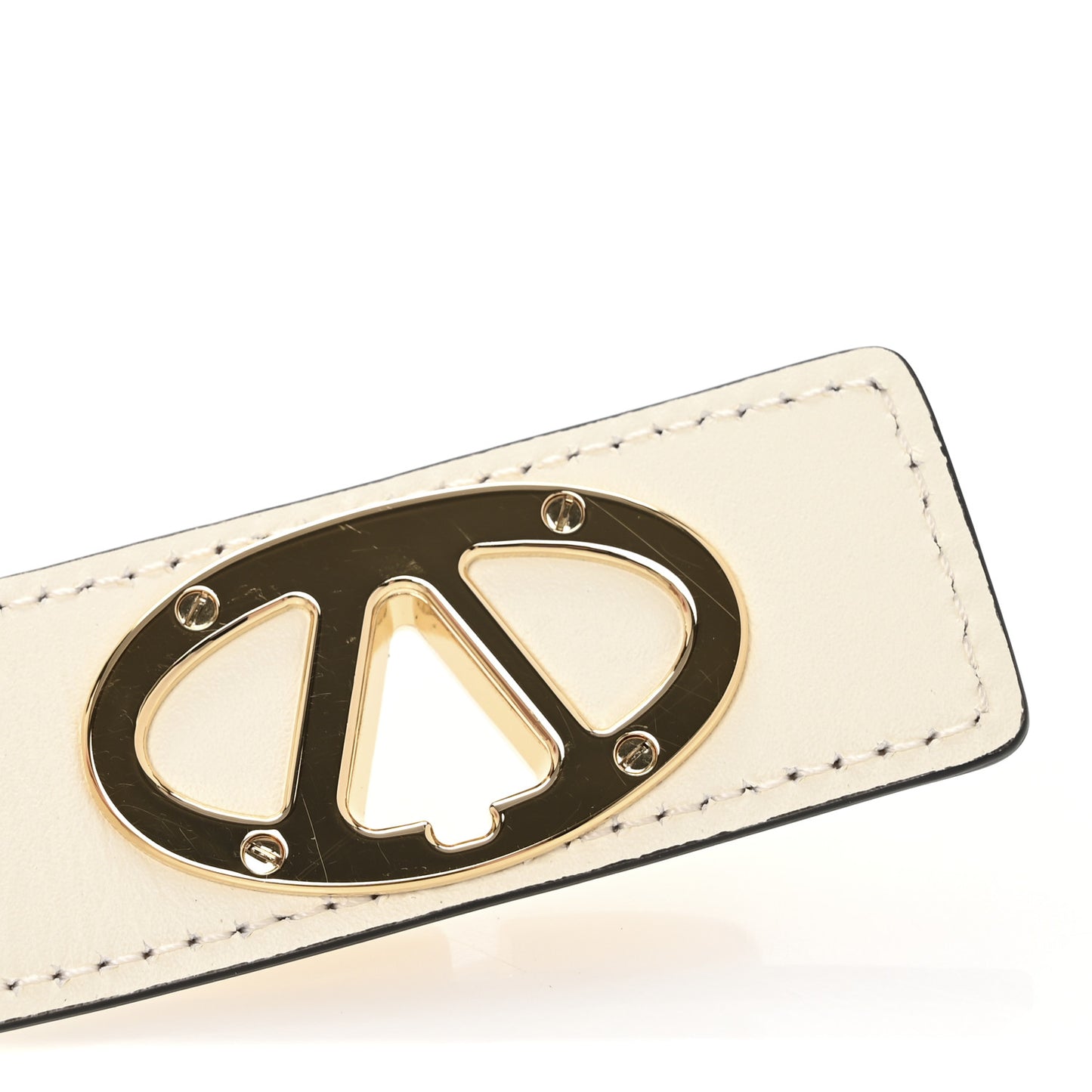 Calfskin VLogo The Bold Edition Belt 85 34 Light Ivory