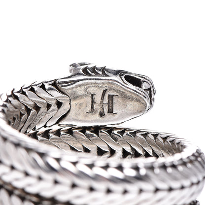 John Hardy Sterling Silver Macan Coil Ring 57 8 5 of 6