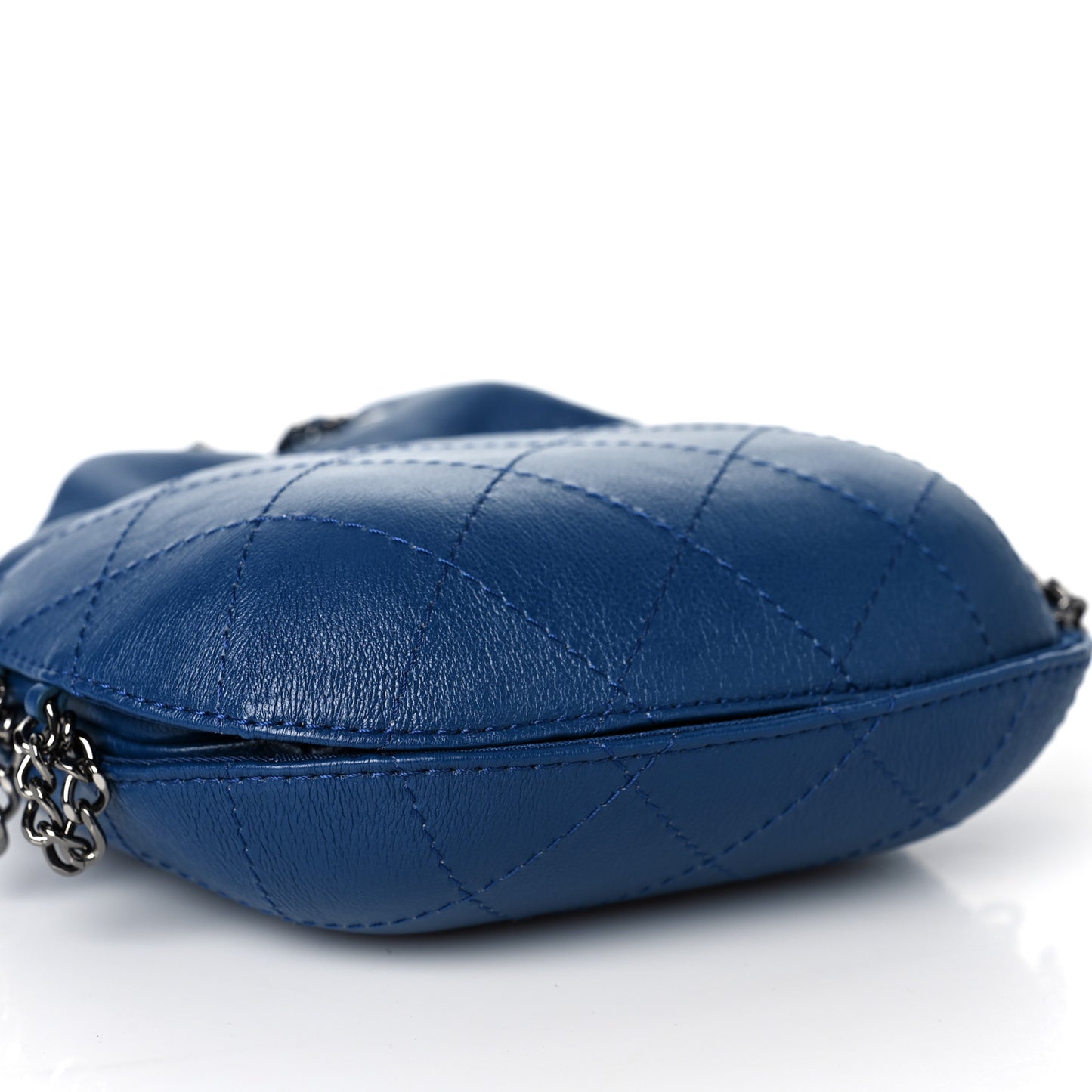 Calfskin Quilted Small Gabrielle Bucket Dark Blue