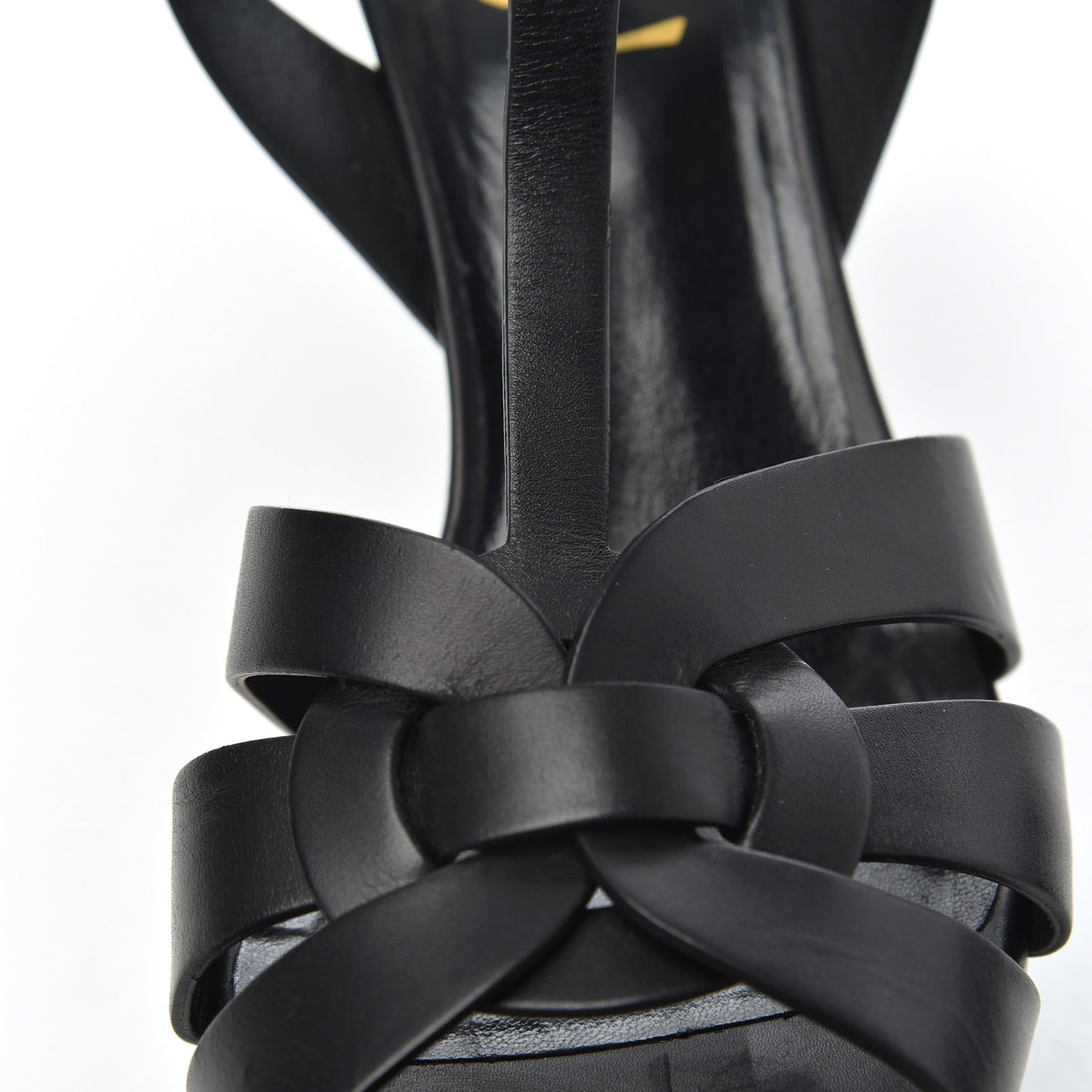 Calfskin Tribute 75 Platform Sandals 37 Black