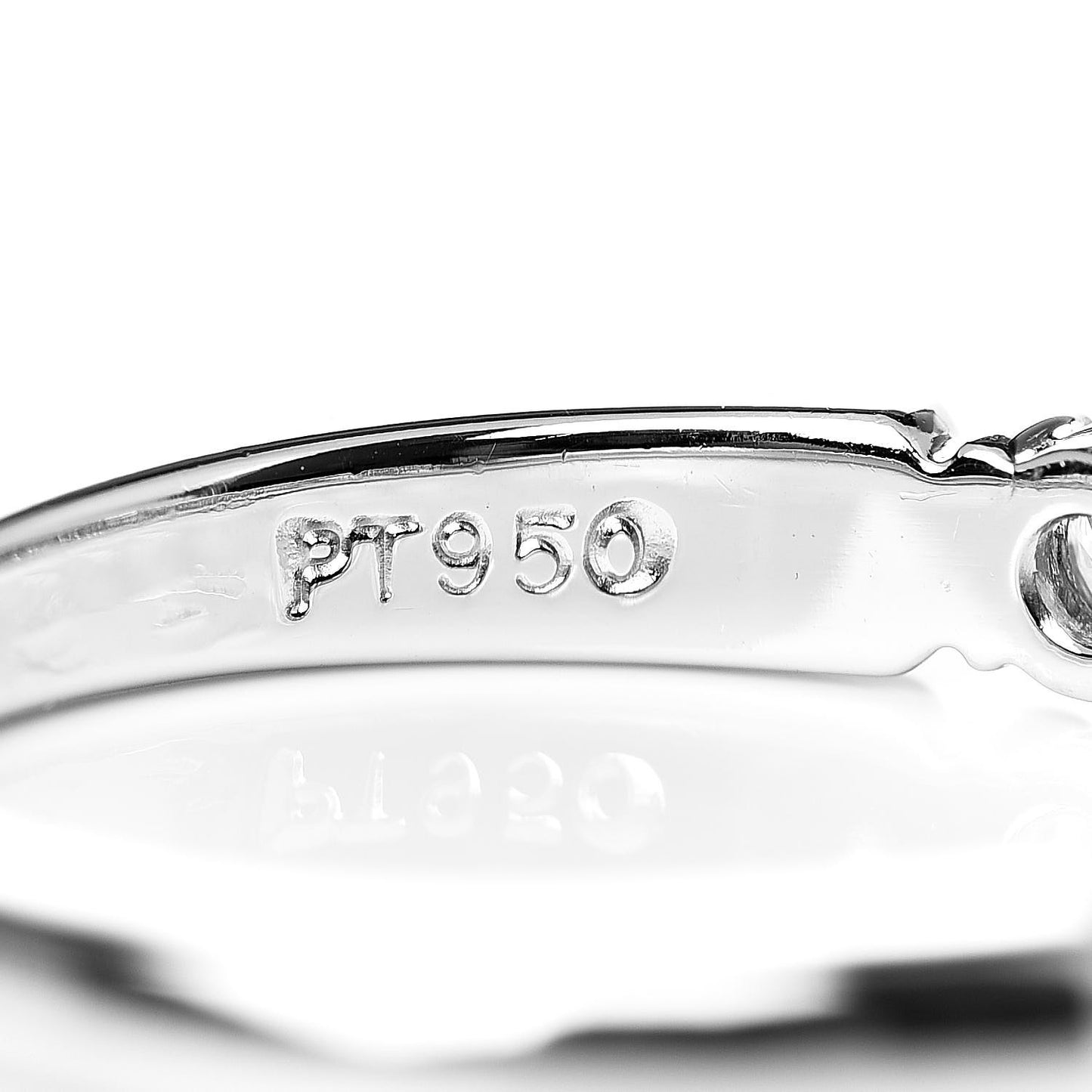 Platinum Diamond 3mm Embrace Half Circle Band Ring 49 5