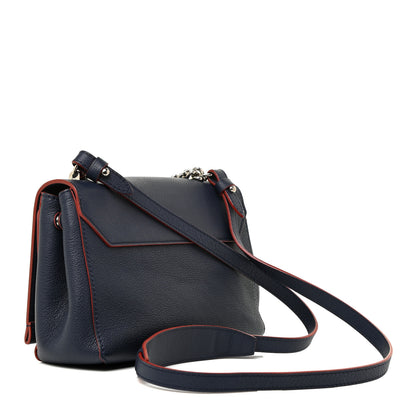 Louis Vuitton Calfskin Lockme II Chain Bag BB Marine Rouge 3 of 12
