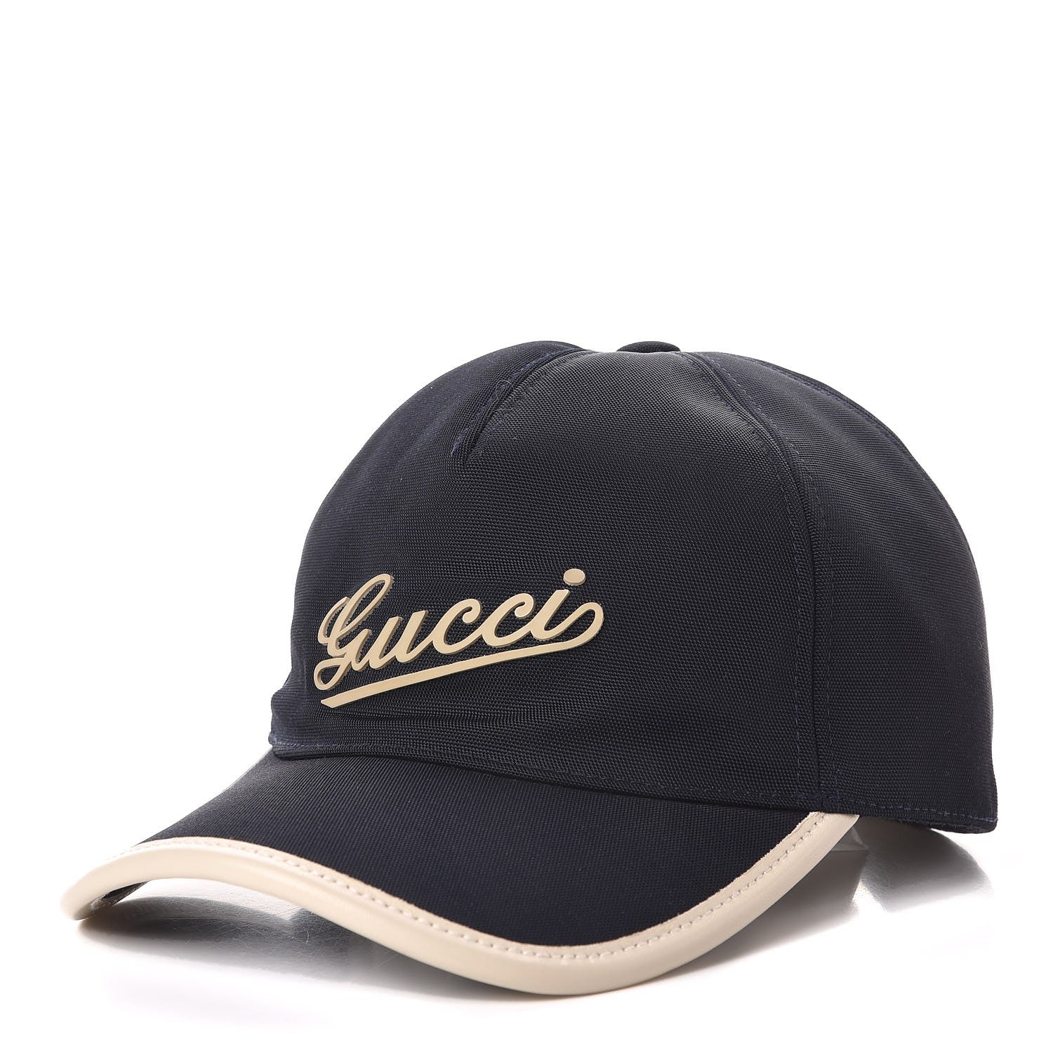 Gucci Nylon Script Baseball Hat XL Navy Blue 1 of 5