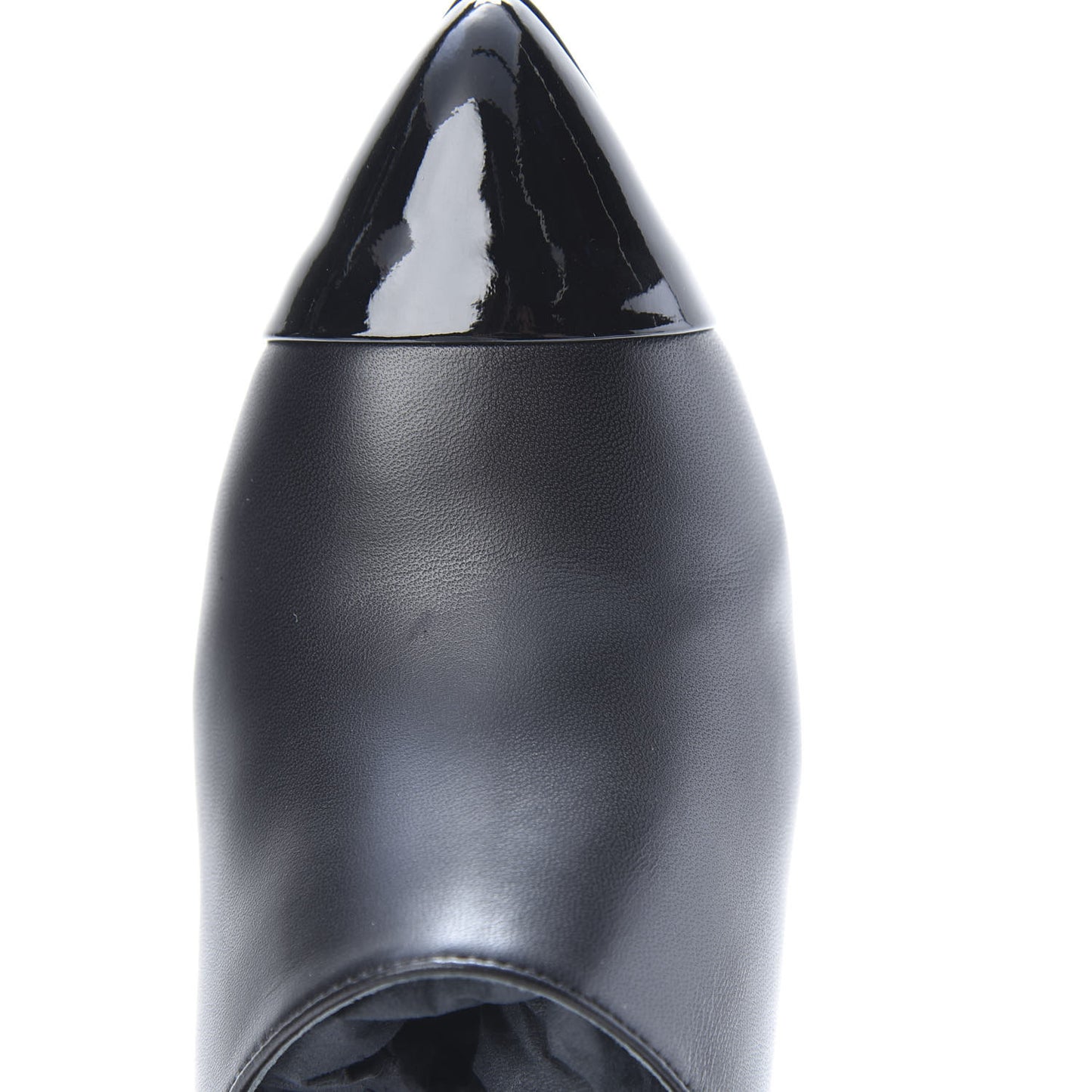 Lambskin Patent Calfskin Pearl Mules 40 Black
