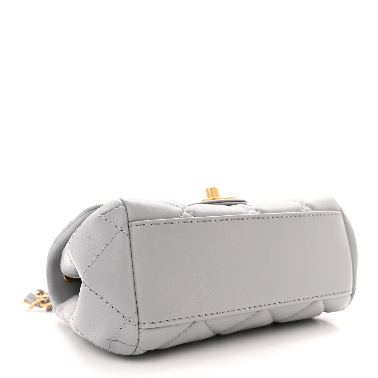 Chanel Lambskin Quilted Mini Flap Light Grey 4 of 10