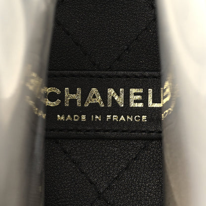 Chanel Lambskin PVC Sand By The Sea Flap With Pearl Strap Black 6 of 9