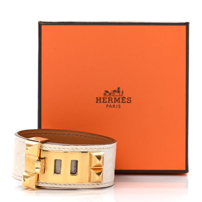 Hermes Matte Alligator Collier de Chien CDC 24 Bracelet T1 Nata 6 of 6