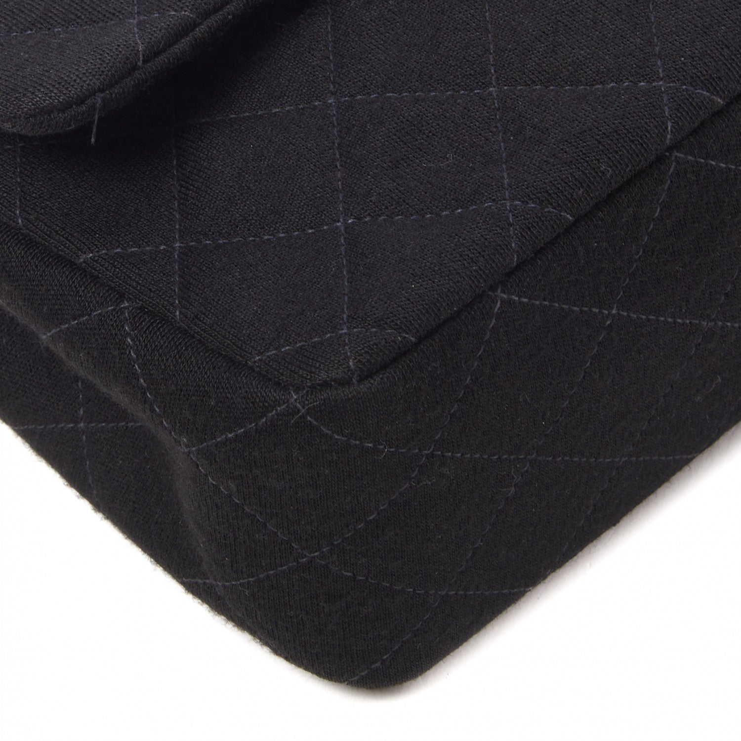 Chanel Jersey Quilted Medium Double Flap Black 5 of 9