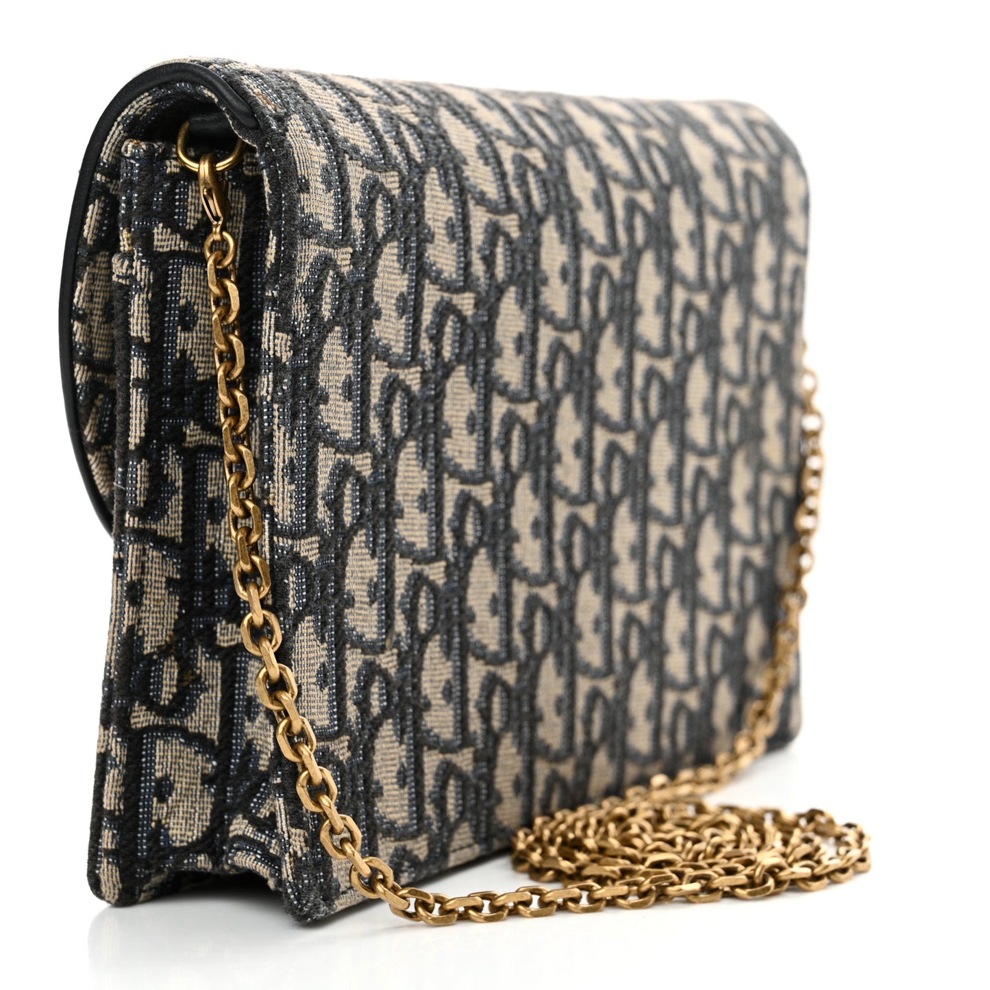 Oblique Saddle Chain Pouch Blue