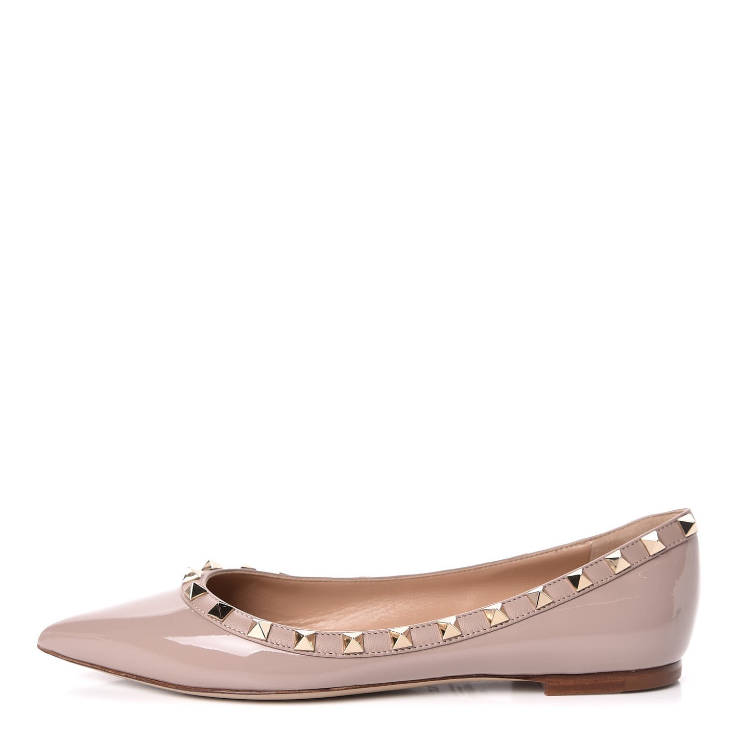 Patent Rockstud Ballerina Flats 37.5 Poudre