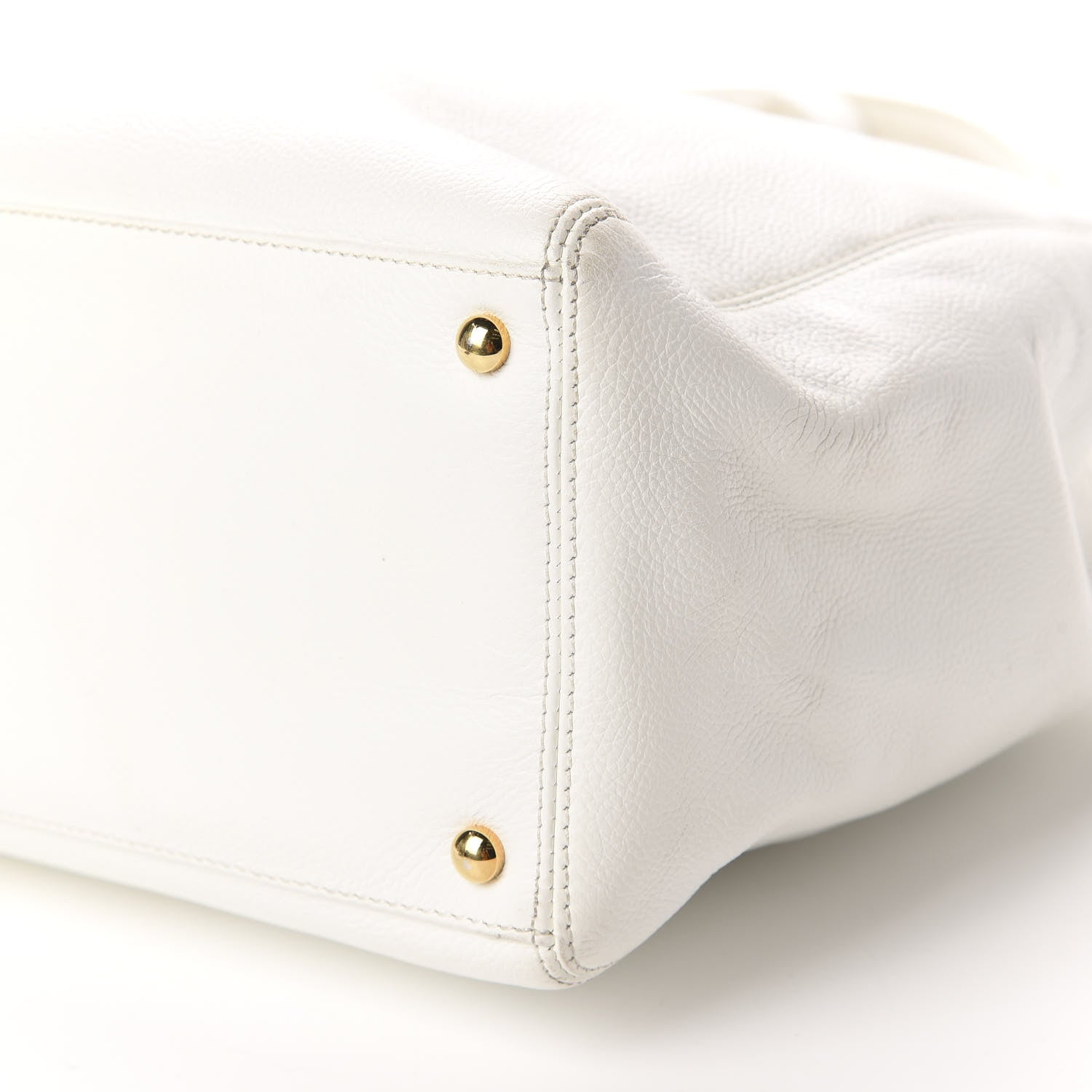 Chanel Calfskin Cerf Executive Shopper Tote White 8 of 13