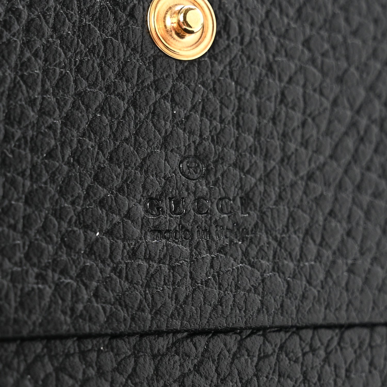 Gucci Dollar Calfskin GG Supreme Monogram GG Marmont Card Case Black Beige Ebony 6 of 8