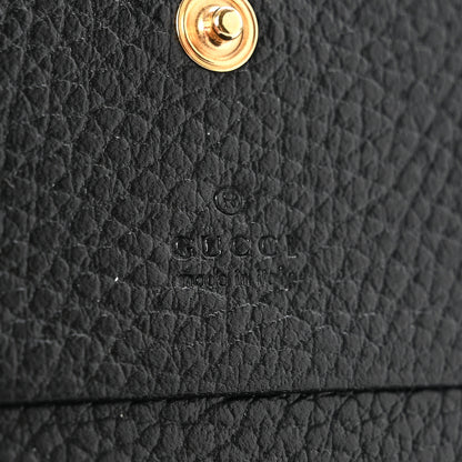 Gucci Dollar Calfskin GG Supreme Monogram GG Marmont Card Case Black Beige Ebony 6 of 8