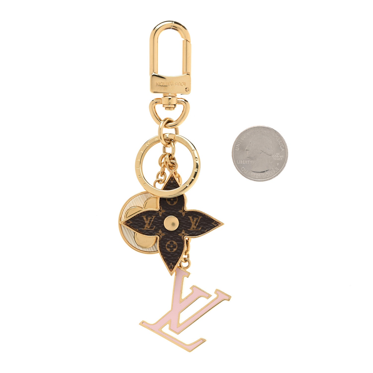 Louis Vuitton Spring Street Bag Charm Key Holder Gold 2 of 4